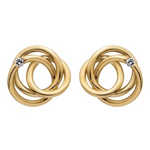Nordahl Jewellery - Guldøreringe 14kt. m. diamant 318 024BR5